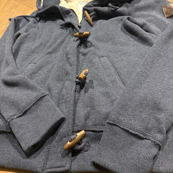 Hollister Dark Blue Hoodie with Toggle Closures, Size S - Picture 4 of 8